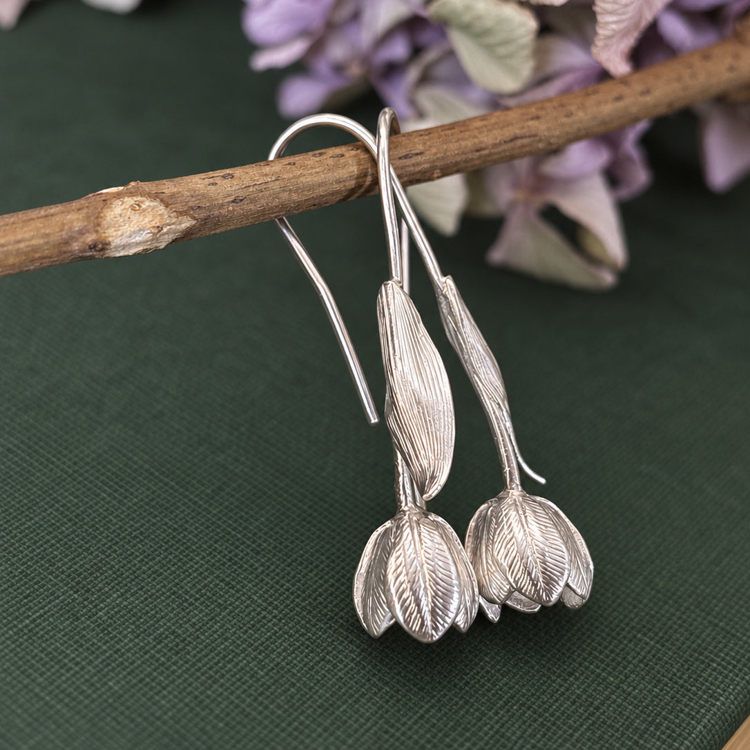 Aros tulipán con hoja