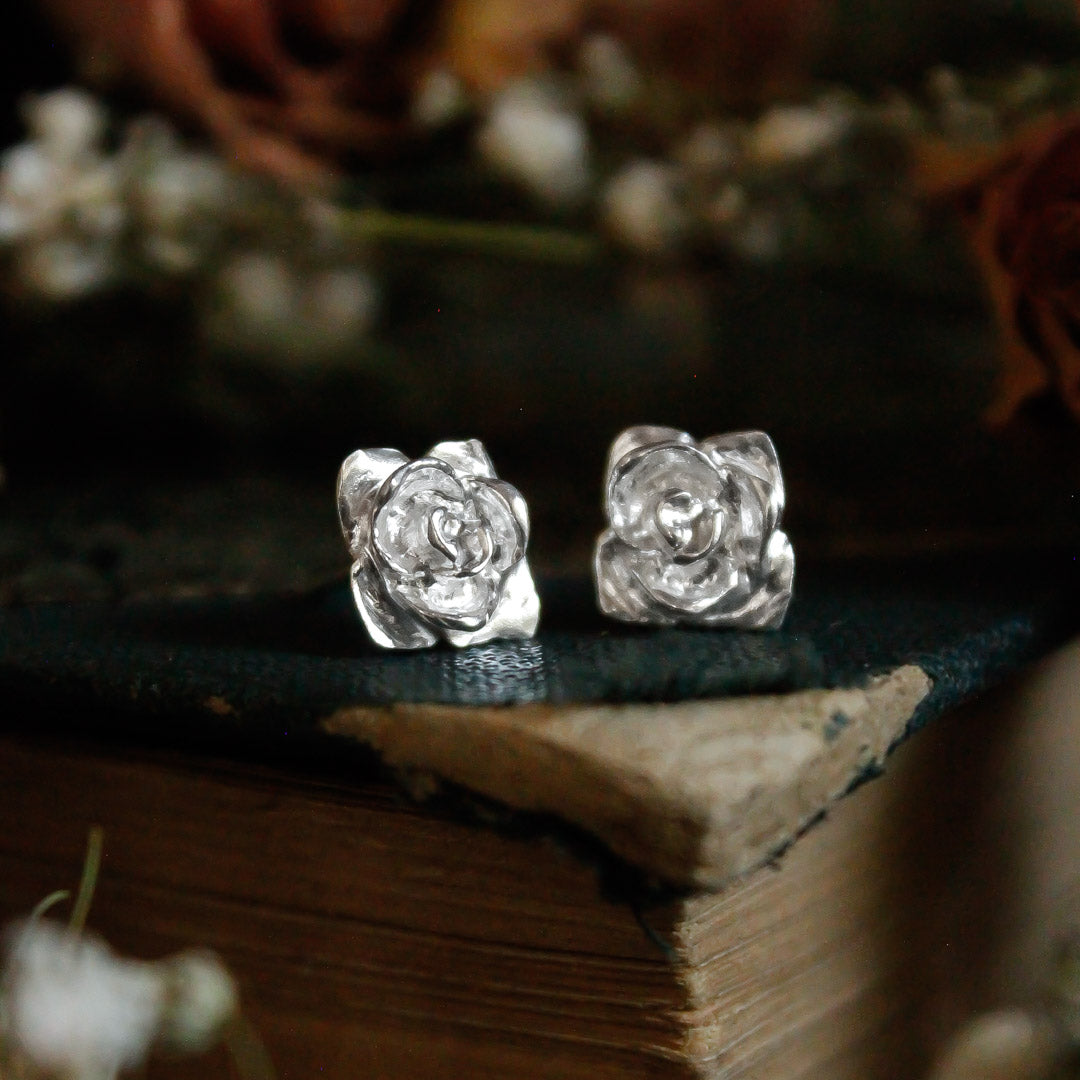 Aros Rosa pequeña Plata