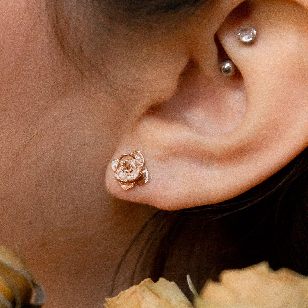 Aros Rosa pequeña Rose Gold