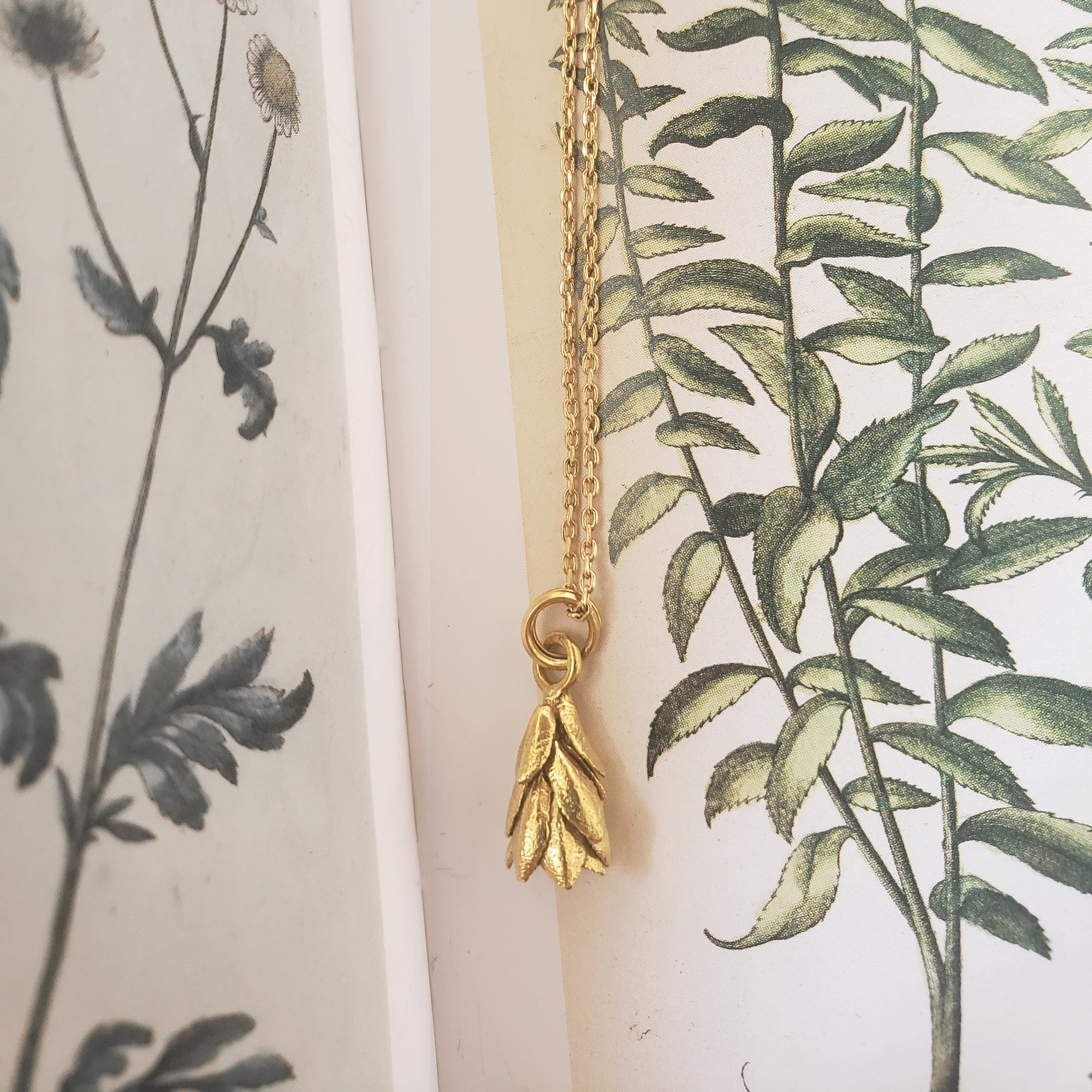 COLGANTE SUCULENTA MINI DORADA