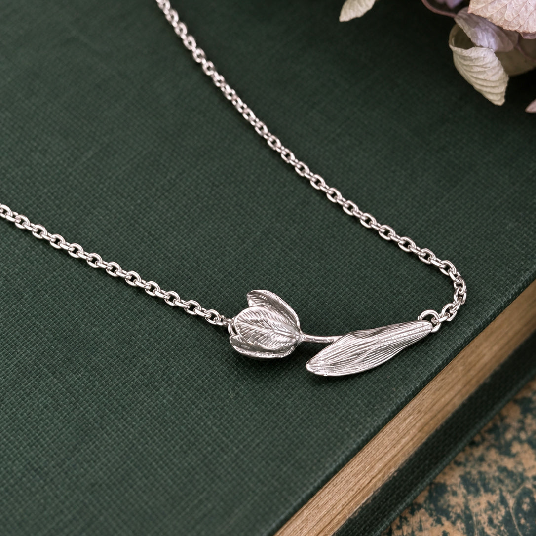 Collar tulipán y hoja
